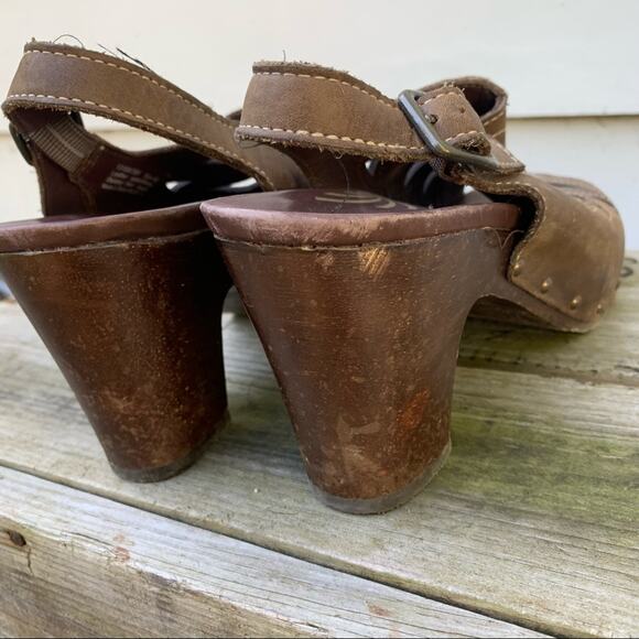Dansko Rowena Butterfly Brown Leather Slingback Heels Size 40 - Picture 5 of 8